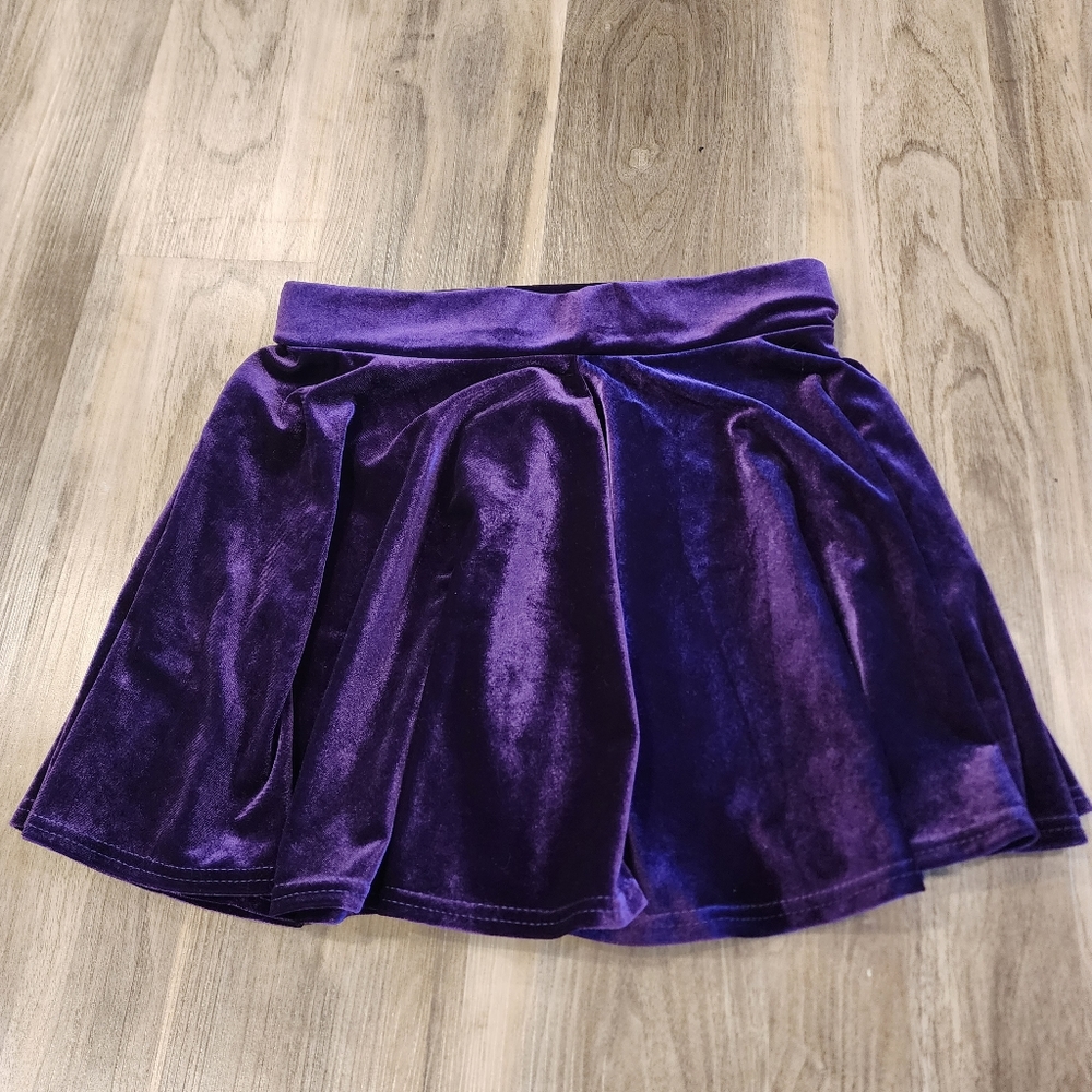 velvet purple skirt